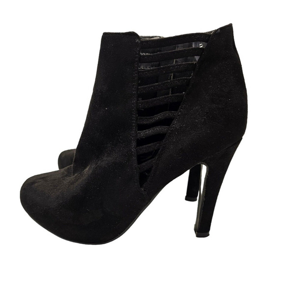 Lane Bryant Boots Womens 10W 10 Faux Suede Ankle Booties Zips Work - Picture 8 of 9